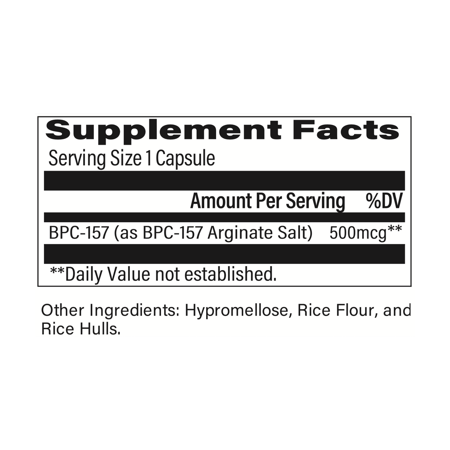 Restore BPC-157, 500mcg, 60 Capsules Restore Body Protection BPC-157