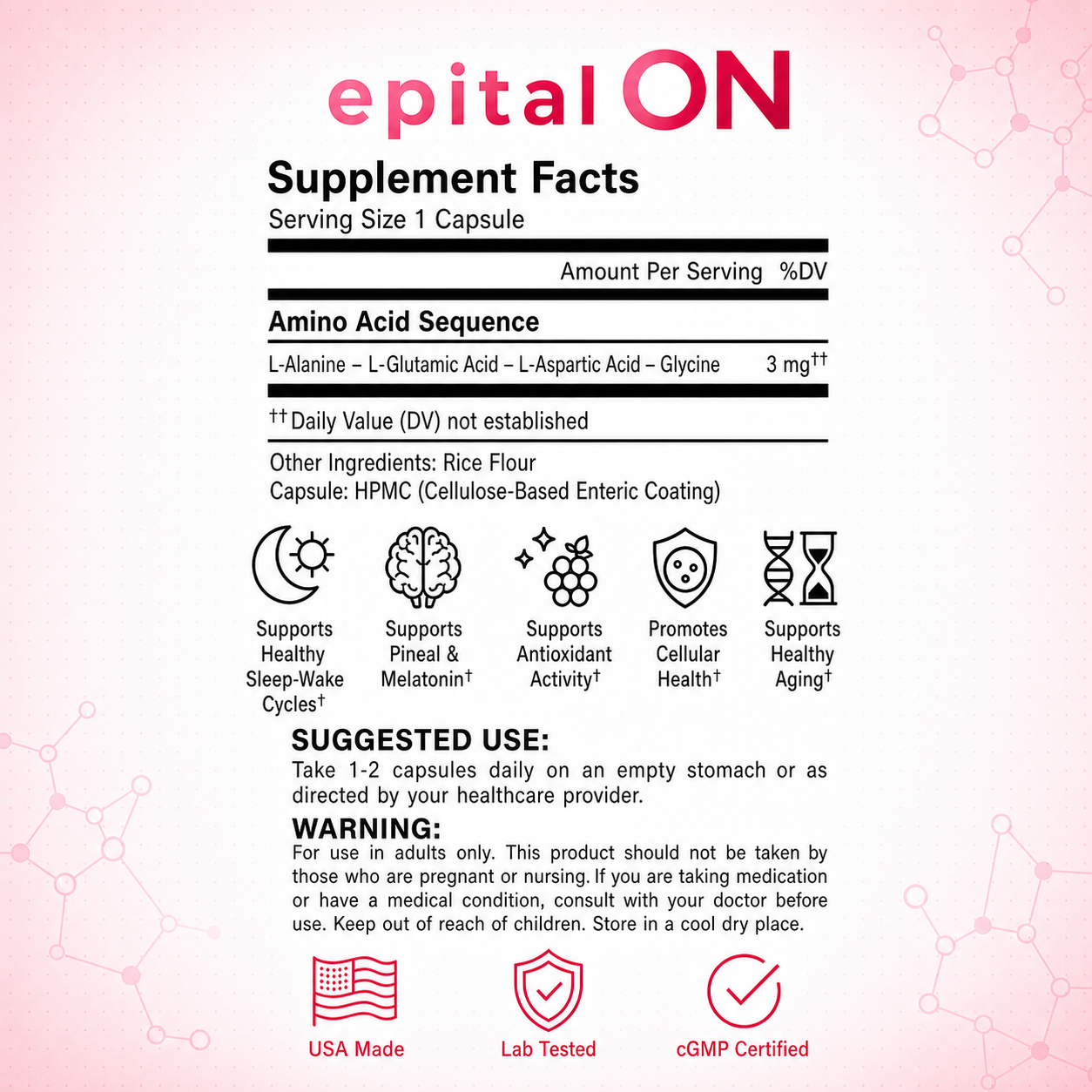 epitalON | 3 mg | 30 Capsules
