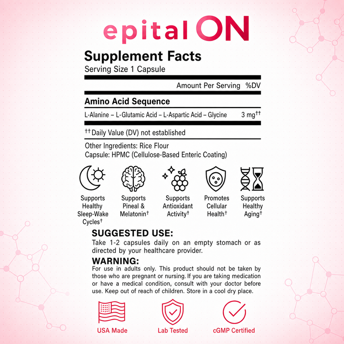 epitalON | 3 mg | 30 Capsules