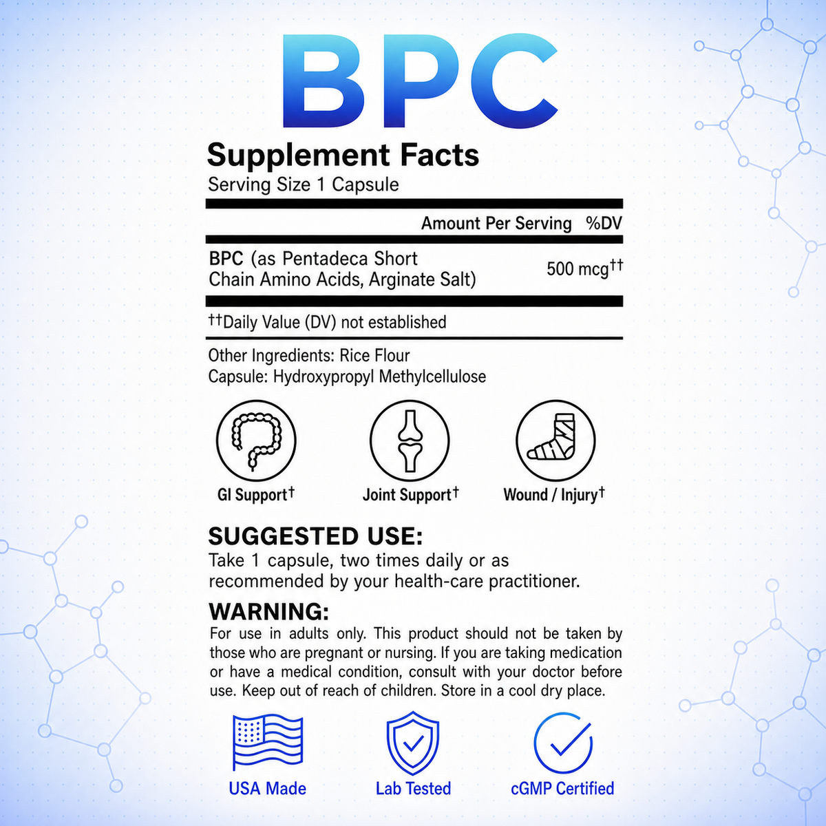 Restore BPC | 500 mcg | 60 Capsules