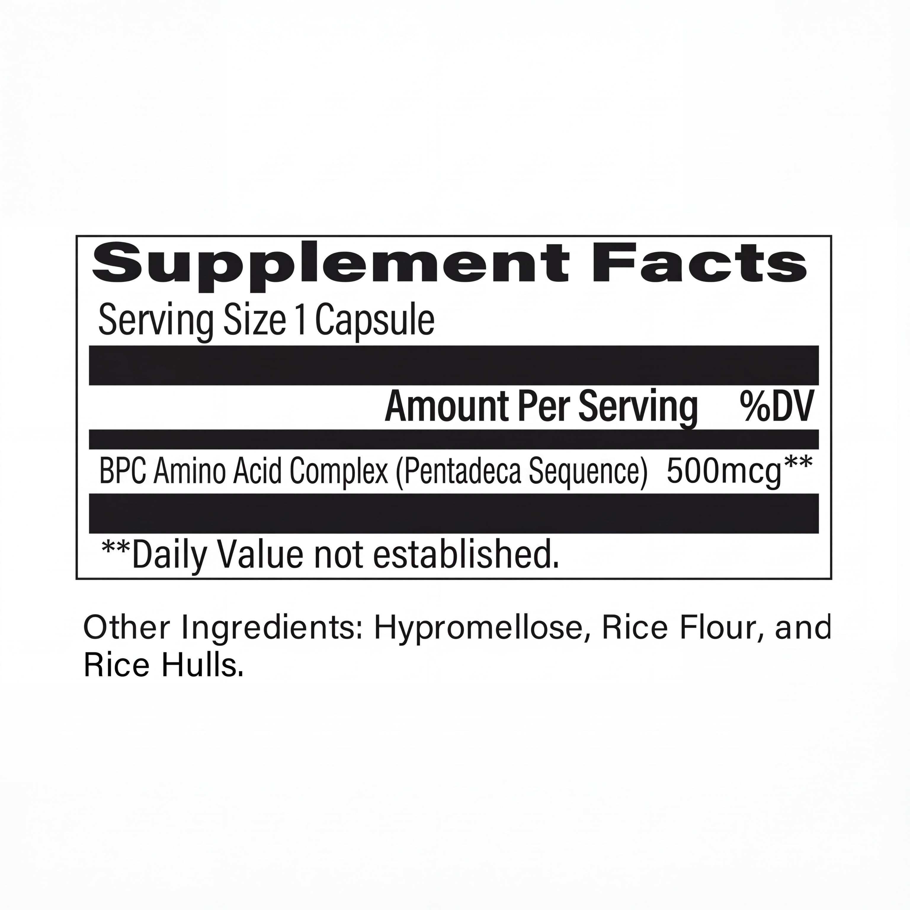 Restore BPC, 500mcg, 60 Capsules Restore Body Protection BPC